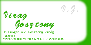 virag gosztony business card