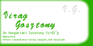 virag gosztony business card